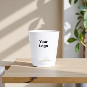 Logo printing on self watering pot